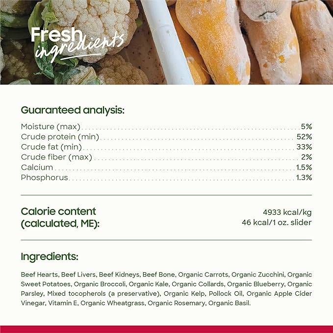 smallbatch Pets Freeze Dried Raw Dog Food, Beef Recipe, 14 oz, Organic High Protein Dog Food, Grain Free, Made in The USA, Humanely Raised Meat, Single Protein, for Picky Eaters, Hydrate & Serve