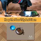 18"×30" Brown Absorbent Dog Mat for Food and Water Bowl- Quick Dry Durable Feeding Mat for Dog and Cat Easy Cleaning Pet Supplies for Messy Pets