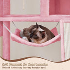 Yaheetech 63.5″ H Cat Tree, Multi Level Cat Tree Condo with Basket Hammock Scratching Post, Cat Furniture for Indoor Cats