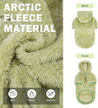 SCENEREAL Fleece Dog Sweater Hoodie for Small Medium Large Dogs, Fuzzy Warm Dog Sweatshirt with Pocket, Girl Boy Dog Clothes for Winter/Fall, Designer Cute Male/Female Dog Clothes with Leash Hole