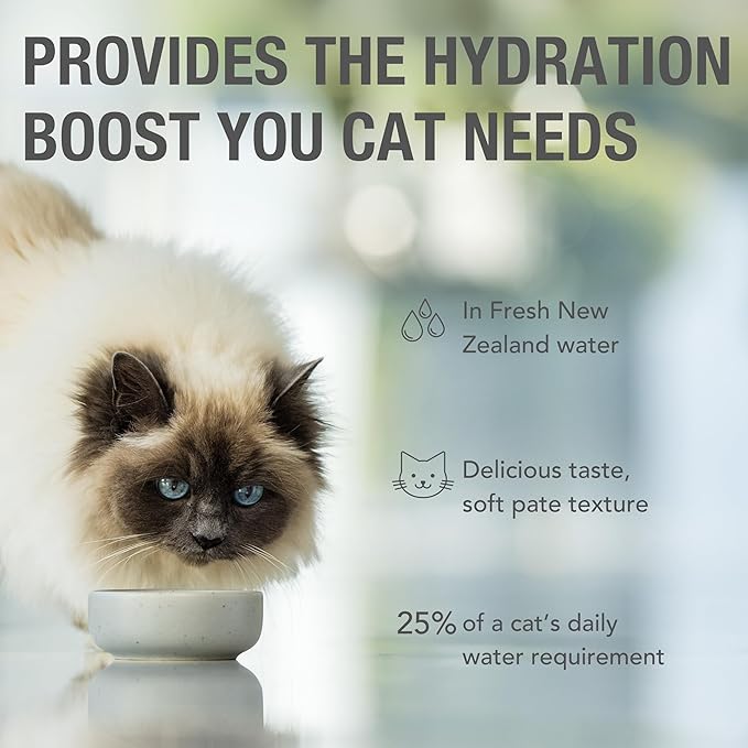 Feline Natural Wet Cat Food Pouch - Lamb & Salmon Feast, Grass-Fed & Wild-Caught, Grain-Free New Zealand Pate, 3oz Single Serve, Pack of 12