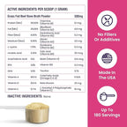 Cat Multivitamin with Grass-Fed Beef Bone Broth – Daily Supplement for Immune, Joint, Skin, Coat & Gut Health – Omega 3s, Lysine, Beta Glucan, Vitamins A-E, C, D – 180 Day Supply – No Fillers