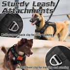rabbitgoo Dog Harness No Pull, Military Dog Harness Medium Sized Dog with Handle & Molle, Easy Control Service Dog Vest Harness Training Walking, Adjustable Reflective Tactical Pet Harness, Black, M