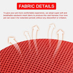 Cat Harness and Leash Set, Upgraded Escape Proof Adjustable Kitten Vest with Lead for Small Cat Outdoor Walking, Soft Breathable Mesh Jacket with Reflective Strips for Dark Night (S, Fresh Red)