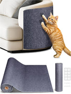 TLNNK 78.7"x15.8" Cat Scratch Mat, Trimmable Self-Adhesive Carpet, DIY Climb Cat Scratcher for Furniture Couch or Wall Protector, Covering Cat Scratching Post Replacement Pads (Dark Gray)