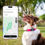 Fi Series 3+ Smart Dog Collar - GPS Dog Tracker and Activity & Fitness Monitor, Waterproof, LED Light, Escape Alerts, Nationwide Coverage [Free 6 Month Membership] (Pink, Extra Small)