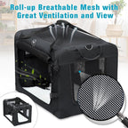 Extra Large Cat Carrier for Car Travel, Pegic Soft Sided Collapsible Pet Carrier for Outdoor and Indoor Uses, Roomy Cat Carrier for 2 Kittens, Large Cat or Puppies Up to 50lbs (Black)