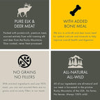 Venison Jerky Training Treats for Dogs – Elk & Deer Meat Protein Dog Treat High-Value Reward – All-Natural, No Fillers, Grain-Free, No Preservatives – 8 oz (1 Pack)