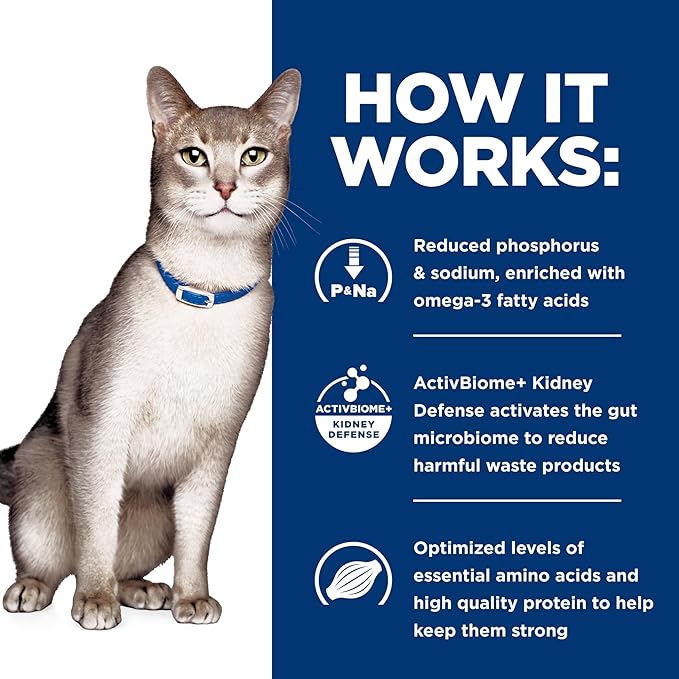 Hill's Prescription Diet k/d Kidney Care with Chicken Wet Cat Food, Veterinary Diet, 5.5 oz. Cans, 24-Pack