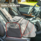 Petsfit Expandable Cat Dog Carrier for 2 Cats, 19" Lx 12" Wx 12" H Soft-Sided Portable Pet Carrier for Travel, Dog Carrier for Small Dog with 2 Side Extensions, Anti-Escape