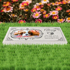 Personalized Pet Memorial with Keepsake Photo on Limestone - Headstones, Garden Stones, and Grave Markers for Dogs - Dog Memorial Stone, Pet Memorial Gifts - 12”x 6”x1.25" C (A. Alexey Design)