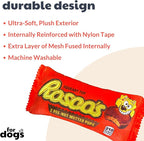 Huxley & Kent Funny Dog Toy w/Squeaker – Power Plush Squeaky Dog Toys for Small, Medium & Large Dogs – Soft Stuffed Animal for Indoor Play & Fetch - Roscos, Small