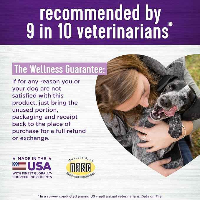 Wellness Tasty Cheese Flavored Soft Chews Calming Supplements for Dogs, 90 Count