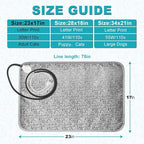 Pet Heating Pad, Electric Dog Pads for Dogs, with Anti-Chewing Coil, Automatic Start-Stop, Waterproof Cats Bed mats for Pets, Plug and Play (Letter 17inX23in)