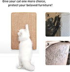 FUKUMARU Cat Scratcher Mat, 23.6 X 15.7 Inch Natural Sisal Cat Scratch Mats, Horizontal Cat Floor Scratching Pad Rug with Sticky Tapes, Protect Couch and Carpets