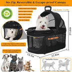 PAWZIDEA Dog Stroller 4 in 1, Pet Stroller for Cats with Detachable Carrier for Small/Medium Dogs/Cats, Seatbelt Car Seat Combo, Cozy House, Foldable & Lightweight Jogger Strollers, Storage Basket