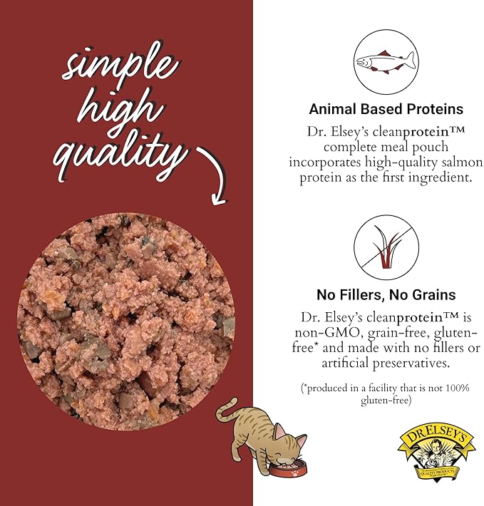 Dr. Elsey's cleanprotein Salmon & Chicken Homestyle Recipe All-Meat Pouch (Pack of 12)