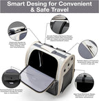 Cat Backpack Carrier – Airline Approved Dog Carrier for Small Dogs, Cats & Pets – Ventilated Backpack Pet Carrier for Travel, Hiking, Vet Trips – Soft Sided Puppy Carrier Bag with Padded Straps