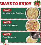 Wellix Cat Christmas Treats Freeze Dried for Cats&Dogs - High Protein Dog&Cat Food Topper 3 Ingredients Added (Cat Grass/Cranberry/Pumpkin) for Puppy or Kitten Treat 7.05oz