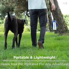 Portable Dog Water Bottle, 24 oz, Stainless Steel, Convenient Pet Water Dispenser, Collapsible Travel Bowl, Walking, Hiking, and Outdoor Activity, Compatible with Various Pets, Houd2Go (Pink, 24oz)