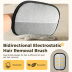 3 Pcs Electrostatic Pet Hair Removal Gloves with Bidirectional Bristle Design, Washable Reusable Cat Dog Hair Remover Grooming Glove Tool for Furniture, Bed Sheets,Car Seat (Black)