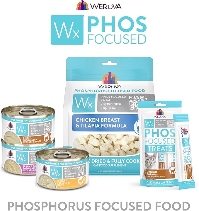 Weruva Wx Phos Focused Freeze Dried, Chicken Breast & Tilapia Formula, 7oz Bag