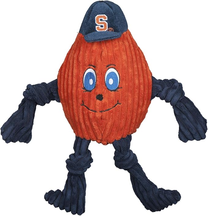 HuggleHounds Knottie Plush Dog Toy - Stuffed Animal Toy, Puppy Toys, Squeaky Dog Toy for Small, Medium & Large Dogs, Durable Plush to Keep Them Busy, Officially Licensed - Otto The Orange, Large