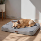 Deconovo Orthopedic Dog Bed for Medium & Large Dogs – Supportive Memory Foam with Washable Cover, Non-Slip Base – Comfort for Senior, Arthritic & Active Pets, Grey, 44" Lx32 Wx3 Th