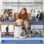 PAPIFEED Automatic Cat Feeder 3L, Timed Cat Feeders for Dry Food, Programmable Feeding Schedule, Automatic Pet Food Dispenser with Dual Power Supply, 1-4 Meals Per Day for Cats and Small Dogs