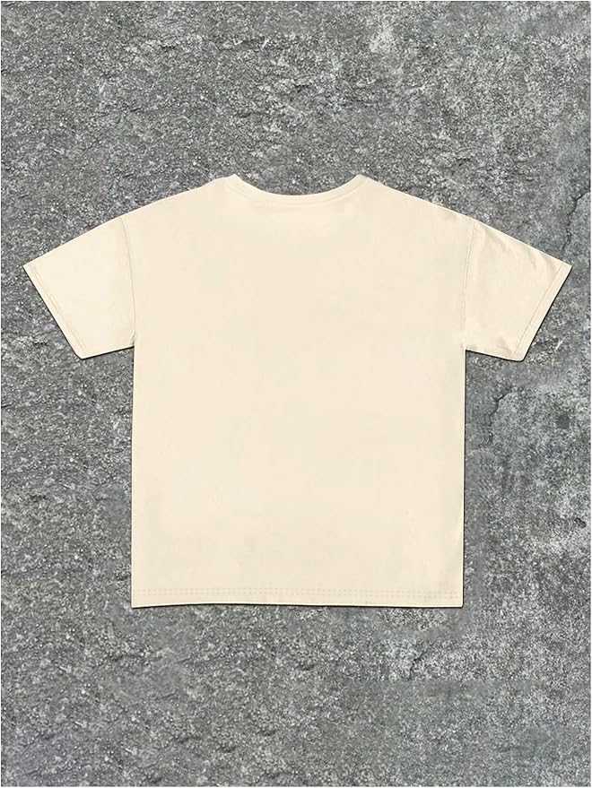 Verdusa Women's Lips Print Graphic Tees Y2k T Shirts Summer Crew Neck Vintage Going Out Tops