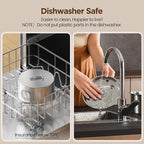 Cat Water Fountain Stainless Steel: Water Dispenser for Cats Indoor - Pet Dispenser Supplies Accessories - 16 Pack Cat Water Fountain Replacement Filters - 8 Multi-Functional Filters and 8 Sponges