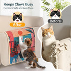 3-in-1 Sisal Cat Scratcher Mat 23.6x15.7 – Durable Scratch Rug Use for Floor & Wall with Adhesive Tape, Protects Couch, Carpet & Furniture, Anti-Slip, Pet-Safe for Indoor/Outdoor Cats, Pink Romance