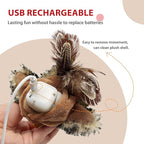 Gigwi Flappy Bird Cat Toy for Indoor Cats, Rechargeable Lifelike Interactive Flapping Bird Cat Toy Tweet, Flapping Wings & Lively Chirping, Automatic Catnip Toys for Cats Kitten, Touch Activated