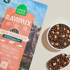 Open Farm, RawMix Grain-Free Dry Dog Food, Protein-Packed Kibble Coated in Bone Broth with Freeze Dried Raw Chunks, Pollock Beef & Salmon, Tide & Terrain Recipe, 20lb Bag
