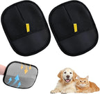 2PCS Pet Hair Removal Gloves, Reusable Double Sided Electrostatic Pet Hair Remover Gloves, Washable Dog & Cat Grooming Gloves for Furniture, Bed, Sheets, Couch, Clothes, Carpet and Car Seat