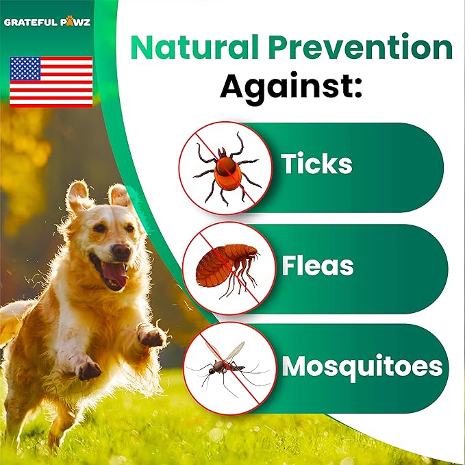 Flea and Tick Prevention for Dogs Chewables - Made in USA - Natural Flea and Tick Chews Supplement - Oral Pills for Dogs - Pest Defense - All Breeds and Ages - 120 Soft Tablets
