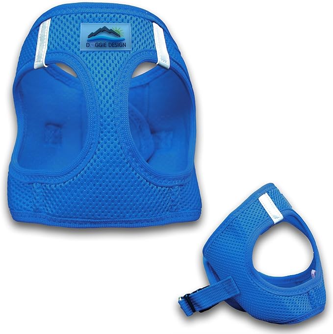 Doggie Design Dog Harness - No Choke Dog Harness, Dog Vest, Mesh Polyester, Pet Harness, Simple Step in and Go Design, Harness for Dog - Cobalt Blue, XS