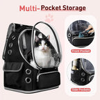 Cat Backpack Carrier with Bubble Window, Breathable & Foldable Pet Travel Carrier for Small Dogs and Cats, Airline-Approved for Hiking & Outdoor Use