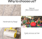 Cat Cave Bed -Handmade Wool Cat Bed Cave,Cat Bed Cat House, Felt Cat Caves for Indoor Cats and Kittens (Grey/White)