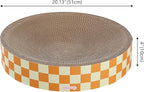 CSR1010G Nelson 20.13" Modern Cardboard Round Bowl Cat Scratcher with Catnip, Citrus