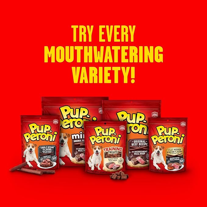 Pup-Peroni Mini Dog Treats, Original Beef Flavor, 22.5 Ounce, Made with Real Beef