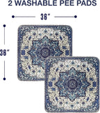 PUPIBOO Washable Pee Pads for Dogs and Cats - Super Absorbent Reusable Puppy Training Pads - 100% Waterproof, Leak-Proof & Non-Slip Whelping Pads for Pet Housebreaking