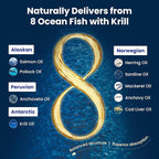 Wild Alaskan Salmon Oil for Dogs & Cats - Deep Sea Liquid Fish Oil Supplement, Maximum Omega 3 Fish Oil with Krill for Skin & Coat 16oz, Fast-Absorbing with Omega 3 6 9 Dog Fish Oil for Joints & Heart