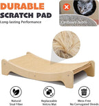 PETKARAY Sisal Cat Scratching Board, Curved Sisal Cat Scratcher, Large Indoor Kitty Scratch Pad, Heavy Duty Arc Lounge Bed for Kitten
