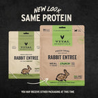 Vital Essentials Freeze-Dried Raw Rabbit Meal or Mixer Cat Food Crunchy Nibs, 8 oz