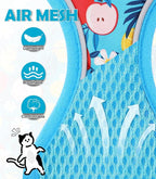 Halypet Cat Harness and Leash Set[MAX Safety 4th-Gen] Cute Escape Proof Vest Harness for Girl&Boy Cat Walking, Comfortable Adjustable Leash and Reflective Strips for Outdoor Kitten, XS Azure Floral