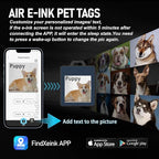 Smart Pet Tag with E-Ink Screen – Personalized Info & Image Display – Waterproof, Durable, No Subscription – Easy Update via Free App – Tap to Switch Hidden Contact & Image – for Dogs & Cats