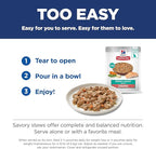 Hill's Science Diet Perfect Weight, Adult 1-6, Weight Management Support, Wet Cat Food, Salmon & Vegetables Stew, 2.8 oz Pouch, Case of 24