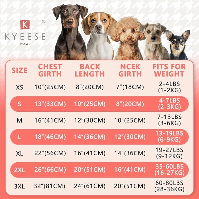 KYEESE Dog Sweater Soft Pullover Dog Sweaters for Small Dogs Girl Warm Turtleneck Small Dogs Sweater with Gingham Patchwork Stretchy Knitwear Cat Clothes Comfy Puppy Coat for Fall Winter Cold Weather