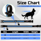 Light Up Dog Collar Rechargeable, LED Glow Collar in Dark with 3 Flash Mode for Outdoor Night Walking Visible Safe, Adjustable Waterproof Dog Light for Small Medium Large Breed, Blue, M